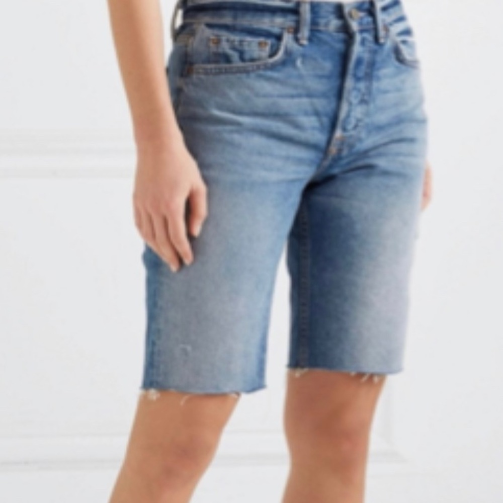 Grlfrnd Beverly High-Rise Biker Jean Shorts
